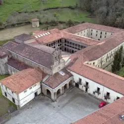 Vistas aéreas del monasterio de Valdediós